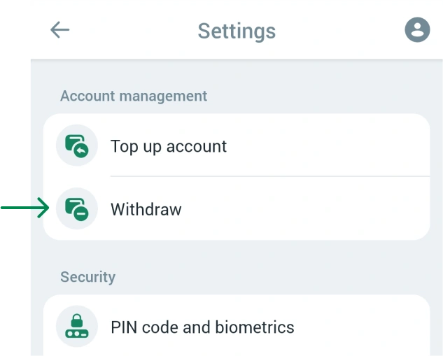 Withdrawal process on Betwinner APP Gambia 